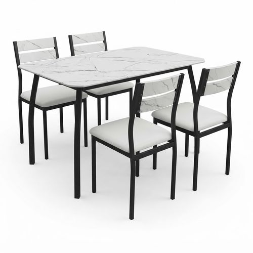 5-Piece Space-Saving Dining Table Set
